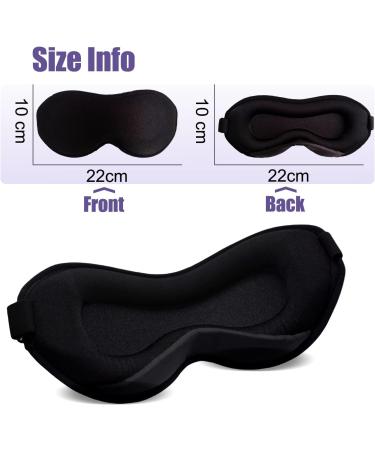 100% Blackout 3D Eye Mask for Sleeping with Adjustable Eyelash Protector - Breathable and Comfortable Sleep Mask for Women and Men - Ideal for Travel, Naps, Breaks, and Yoga - Buy Online on GoSupps.com