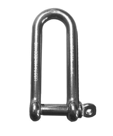 Stainless Steel 316 Long D Shackle 3/8" (10mm) Marine Grade