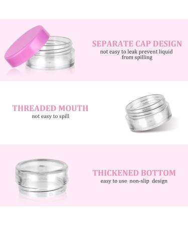 64 Flintronic Pink Cosmetic Sample Jars with Small Spoon - Ideal for Creams, Gels, Beads & More - Buy Online on GoSupps.com