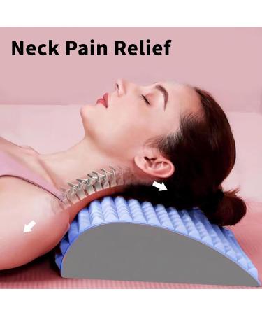 Refresh Neck and Back Stretcher - 2-in-1 Pain Relief & Relaxation | Versatile Yoga & Chiropractic Pillow - Blue - Buy Online on GoSupps.com