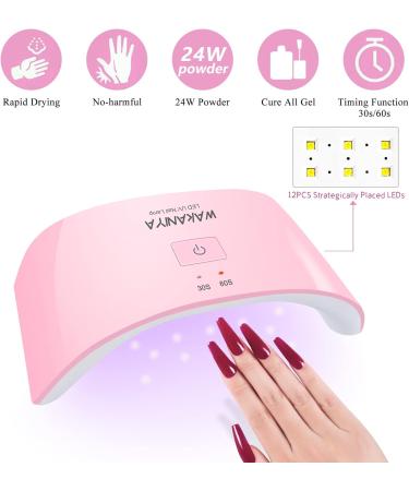 Poly Nail Gel Full Kits 10 Colours Quick Nail Extension Gel Kit Poly Nails Gel Kit with Lamp Easy to Apply with Slip Solution Rhinestone Forms Complete Nail Art Starter Kit DIY at Home White Red Brown Pink E - Buy Online on GoSupps.com