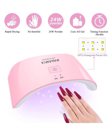 Complete Wakaniya Poly Nail Gel Kit with UV Lamp - 10 Colors for DIY French Ombre Nails - Buy Online on GoSupps.com