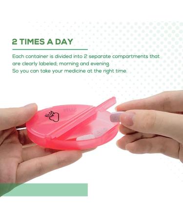 GIIYAA Weekly Pill Organizer - Portable 7 Day Pill Box with AM/PM Compartments for Vitamins & Supplements - Buy Online on GoSupps.com