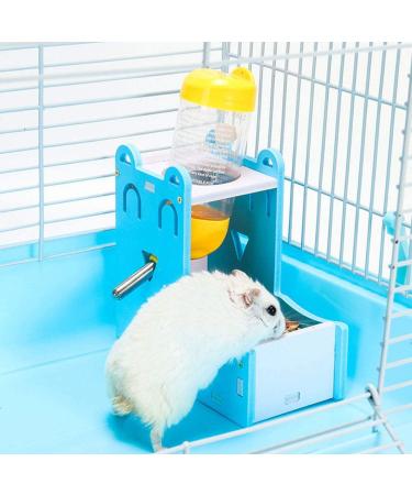 125ML Hamster Automatic Water Bottle & Food Feeder Bowl Set for Small Animals - Ideal for Rat, Gerbil, Mouse, Chinchilla, Squirrel, Guinea Pig Cage Toy - Buy Online on GoSupps.com