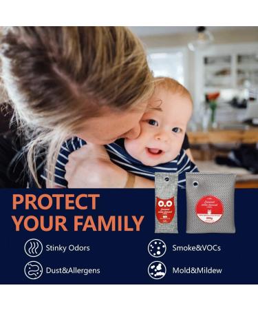 Sandmonk Coconut Activated Charcoal Bags 4 Pack - Natural Odor Absorber & Air Purifier for Home, Car, Shoes, Bathroom, Kitchen, Pets - Smoke Eliminator - Eco-Friendly Solution - Buy Online on GoSupps.com