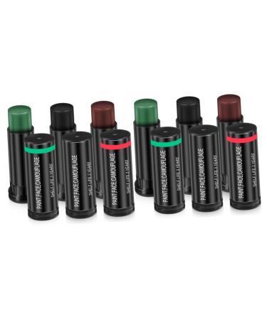 Beavorty 12 Pcs Camouflage Oil Paint Sticks Athletes Eye Sticks Eye Black Stick for Sports Drip Stick Eyeblack Softball Eye Black Eye Black Football Pigment Toner Child Eye Drops Celebrity