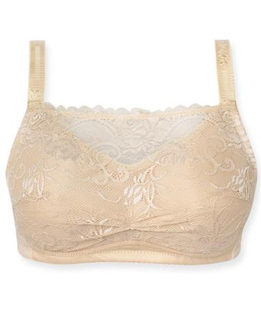 Women post-operation brhs mastectomy bh silicone breast shapes bag brhs sexy lace complete cover wireless bralette 38 beige
