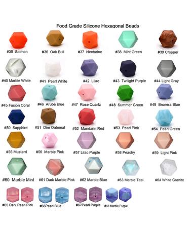 DIY Silicone Hexagon Pearl Beads 50PC 17mm - Handmade Jewelry Making Accessory - Buy Online on GoSupps.com