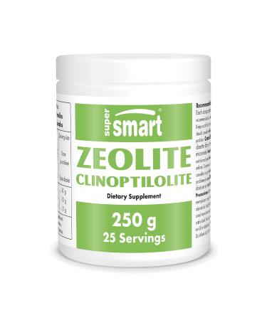 Supersmart - Zeolite Clinoptilolite Powder (High Purity) - ZCm Detox Mineral Supplement | Non-GMO & Made in USA - Gluten Free - 250 g