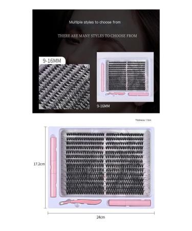Buy Laubess 560PCS Cluster Lashes - Reusable Long Natural Mink Eyelashes Kit with Tweezers Brush & Glue Remover - 9-16mm Mixed Lengths - Buy Online on GoSupps.com