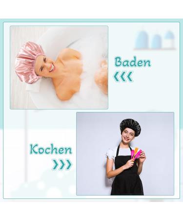 Apricitie 2-Piece Waterproof Shower Hood for Women - Extra-Sized 3-Layer Elastic Caps for Shower Spa Salon and Travel - Reusable Hair Protection - Buy Online on GoSupps.com