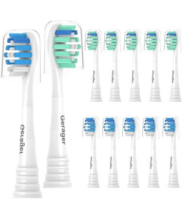 Replacement Toothbrush Heads for Philips Sonicare Replacement Heads Replacement Brush Heads Compatible with Philips SoniCare Electric Toothbrushes Handle for Snap-on System 12 Packs 1 Count (Pack of 12)