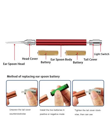 Red LED Light Earpick for Gentle Wax Removal - Ear Care Tool for Home, Travel, and Salon Use - Buy Online on GoSupps.com