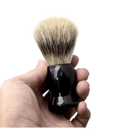 Predolo Hair-Razor Brush - Durable Synthetic Bristles for Facial Cleaning & Comfortable Shaving | Perfect for Home & Travel - Black Handle - Buy Online on GoSupps.com