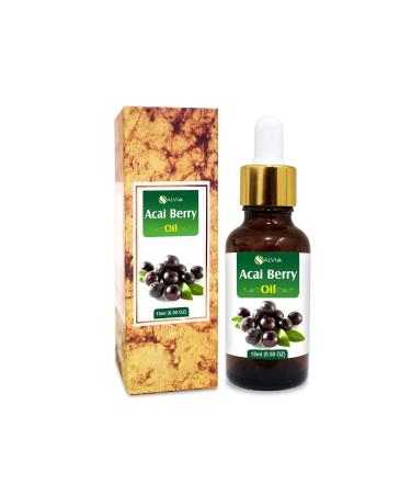 Acai Berry (Euterpe Oleracea) Cold Pressed Carrier Oil | 100% Natural & Pure Undiluted | Ideal for Aromatherapy Skin Care Therapeutic Grade - 15ML with Dropper (1 Bottle) Acai Berry 15 ml (Pack of 1)