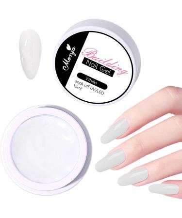Solid Gel Nail Glue 15ml Nail Extension Solid Gel Nail Glue for Extension Extend Gel and 3D Sculpture Gel for Beginners Nails White - Buy Online on GoSupps.com