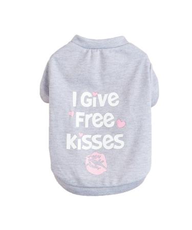 Pet clothing Spring Summer Pets Breathable Comfortable clothing Cute printed pet clothing for cats dog chihuahua mantle (G XS) XS G