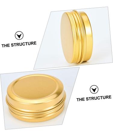 Housoutil 2 Sets 10 Pcs Gold Threaded Aluminum Box Containers Cosmetic Tins Aluminium Boxes Cream 5.2x2cmx2pcs Goldenx2pcs - Buy Online on GoSupps.com