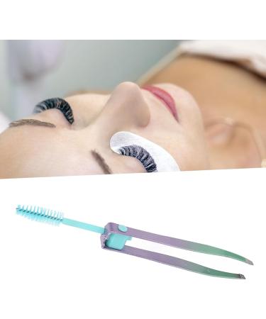 Sonew Stainless Steel Eyebrow Brush False Fake Eyelash Tweezers Small and Portable Multifunctional Tweezer for Repairing Eyebrows Green Violet Gradient - Buy Online on GoSupps.com