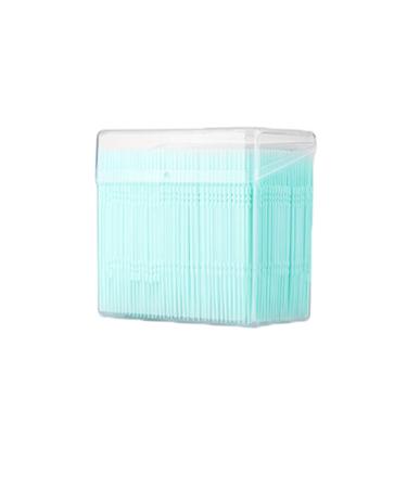 Oral Dental Picks Toothpicks Interdental Brush with Portable Case 1100Pcs Green