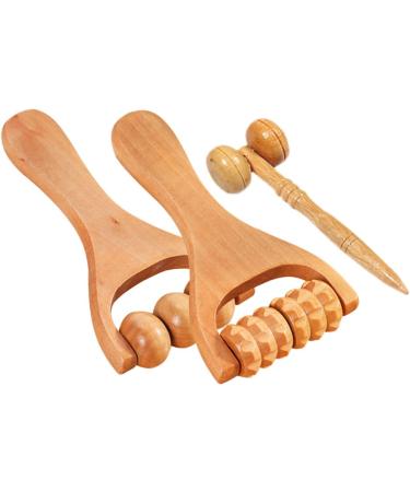 Lurrose 12 STK Hand Roller Massage Tools - Acupuncture & Foot Massage Rollers for Leg Arm & Face - Wood Therapy Set (x4 Medium Balls) - Buy Online on GoSupps.com