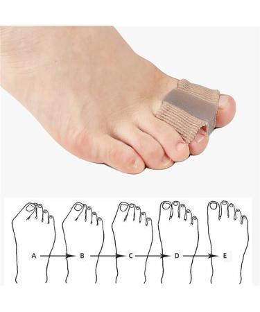 Breathable Fabric Toe Spacers Separators for Bunion Pain Relief - Gel Lining with Double Loops for Overlapping Toes - Dry Foot Skin Remover - One Size - Buy Online on GoSupps.com