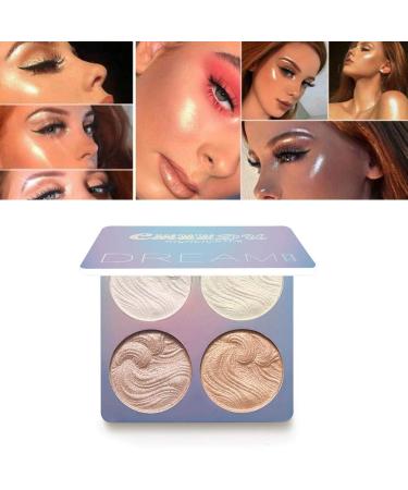 Long Lasting Waterproof Highlighter Powder Palette - Shimmer Glow Bronzer Makeup - Buy Online on GoSupps.com