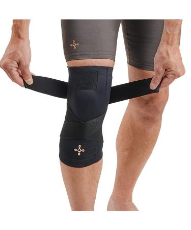 Tommie Copper Pro-Grade Compression Knee Sleeve - Adjustable Unisex Support Sleeve for Knee Stability & Muscle Support, Black (Medium) - Buy Online on GoSupps.com