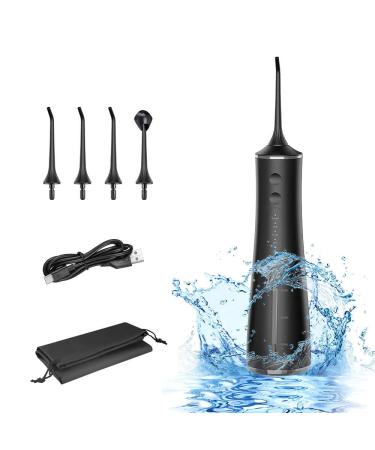 Water flosser Cordless Dental Flossers USB Rechargable Teeth flosser Professional Electric Portable Oral lrrigator with 4 Modes Color bleck