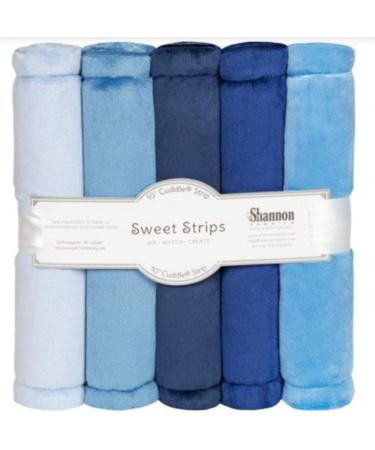 Shannon Fabrics Solid Cuddle Strips 5pk Denim - Soft and Cozy Fabric Strips for Sewing Projects - Buy Online on GoSupps.com