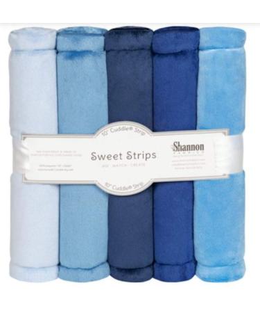 Shannon Fabrics Solid Cuddle Strips 5pk Denim