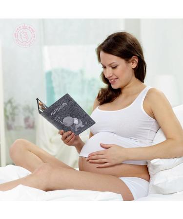 Boho Elephant Motherpass Cover - Felt Organizer for German Maternity Documents | Ultrasound Insurance & Vaccination Pass - Buy Online on GoSupps.com