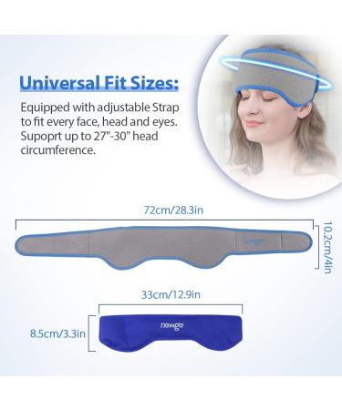 NEWGO Migraine Cooling Pad Gel Headband for Migraine Relief Cold-Warm Compress for Headaches & Sinus Pain 1 Piece (Gray) - Buy Online on GoSupps.com