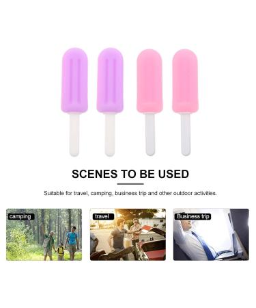 Healifty Aligner Chewies 6 Pcs - Popsicle-shaped Silicone Aligner Chompers Mouth Care Tool (Peach & Taro) - 2 Each - Buy Online on GoSupps.com