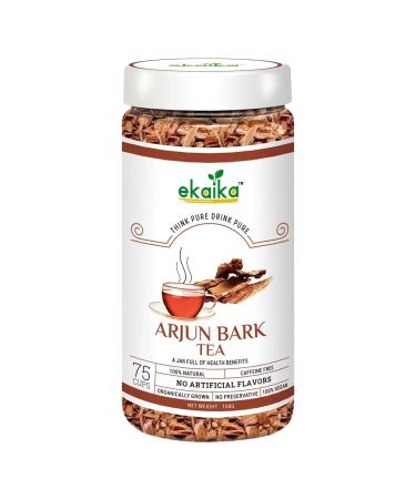thelo Arjun Bark Tea For Heart Health - 150g | Organic Terminalia Arjuna | Caffeine Free Herbal Heart Care Tea | 75 Cups | Arjun Ki Chaal