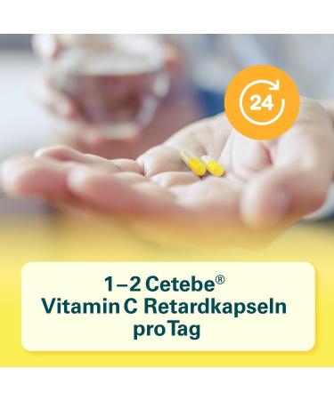 Cetebe Vitamin C Retard 500 - High-Dose Sustained-Release Vitamin C Capsules (30 pcs) - Fast International Shipping - Buy Online on GoSupps.com