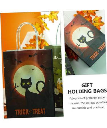 TOPBATHY 12pcs Halloween Paper Bag Trick or Treat Bag Cookie Decorating Gift Candy Pouch Cookie Ornament Packing Bag Halloween Bag Candy Bags Halloween Party Gift Bag Storage Bag Biscuit - Buy Online on GoSupps.com