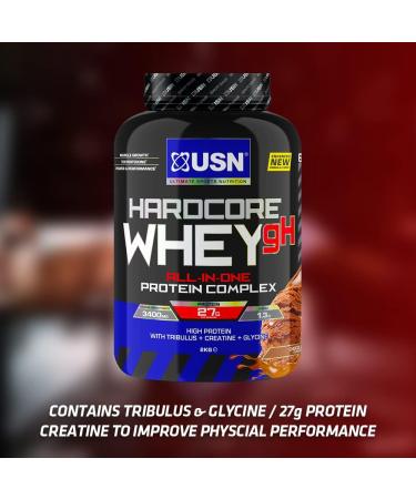 Buy USN Hardcore Whey Protein Powder Vanilla 908g - All-in-One Protein with Creatine Glycine & Tribulus for Performance & Lean Muscle Growth International Shipping Available - Buy Online on GoSupps.com