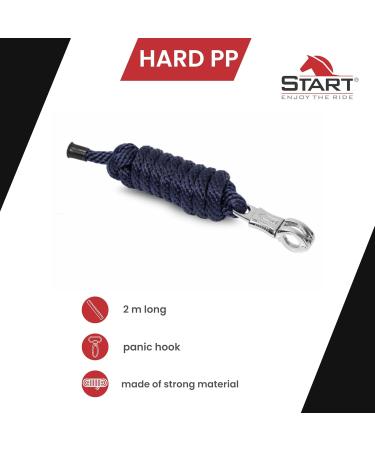 Buy Connection Trick for Horses & Ponies - 2m Hard PP Rope with Classic Carabiner & Dark Blue Panic Hook - Buy Online on GoSupps.com