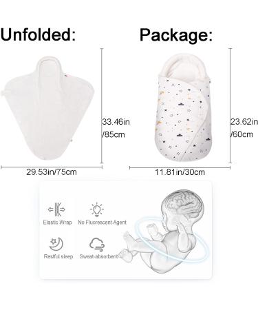 Asnewkit Newborn Swaddle Blanket | 0-3 months | 100% Organic Cotton | Baby Sleeping Bag | Boy and Girl (White) - Buy Online on GoSupps.com