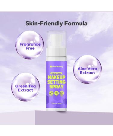 CharmCherry Matte Finish Setting Spray (4.06 Fl Oz) Setting Spray for Makeup Hydrating Long-Lasting Fixing Spray for Face Shine-Free Makeup Fixing Spray - Buy Online on GoSupps.com