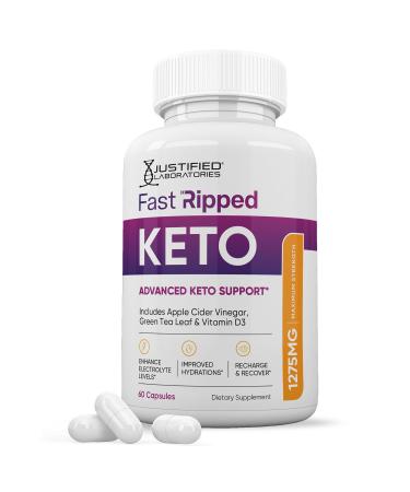 Fast Ripped Keto ACV Pills 1275MG Keto Support Blend Capsule Alternative to Keto ACV Gummies Formulated with Apple Cider Vinegar Extra Virgin Olive Oil Powder Green Tea Leaf 60 Capsules