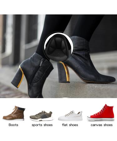 Adhesive Heel Cushion Pads for Boots & Shoes - 8PCS Black Inserts, Reusable & Improve Shoe Fit for Women Men - Buy Online on GoSupps.com