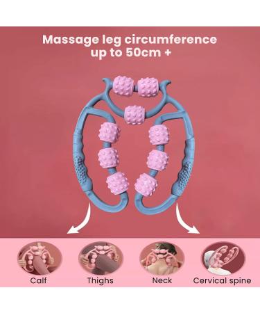Hutvd Muscle Massage Roller - 360 Manual Massage Scooter for Legs Thighs Calves Neck & Arms | Pain Relief & Muscle Recovery - Buy Online on GoSupps.com