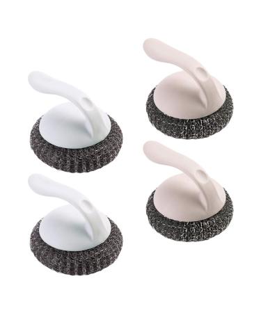 4pcs Dish Scrub Brush Iron Wire Cleaning Brushes Pot Dish Pan Cleaning Sponge for Kitchen Tableware Cleaning Tools Brushes (Color : Color2) (Color1)