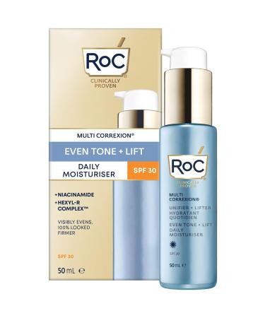 RoC Multi Correxion Even Tone + Lift Daily moisturiser SPF 30 Deep Hydration & Sun Protection Visible Tone-Evening & Firming Anti Aging - 50 ml