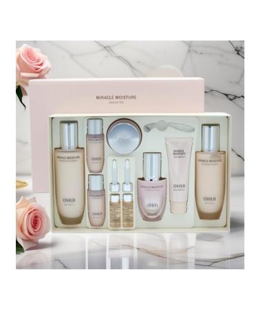 123 UBuy Shop_Korea Skin Care Products_Miracle Moisture Special Set: Skin Softener Emulsion Essence Ceramide Booting Cream Cleansing Foam & Ampoule 777