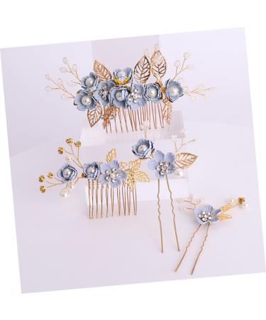 FRCOLOR 1 Set of 4 Comb Insert Rhinestone Headdress Hair Accessories with Flowers Floral Hair Accessories Comb for Touping Hair Bridal Wedding Hair Comb Set Rhinestones Child - Buy Online on GoSupps.com