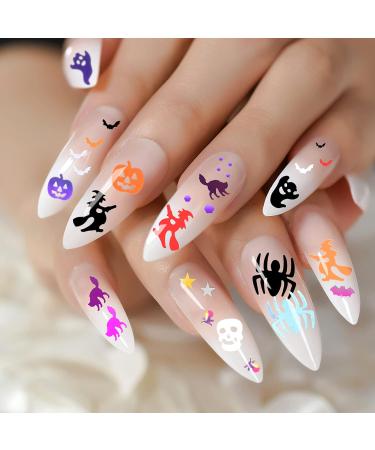 MWOOT Halloween Nail Glitter Sequins - 3D Holographic Confetti with Ghost & Skull Designs for DIY Craft & Party Decor - Buy Online on GoSupps.com