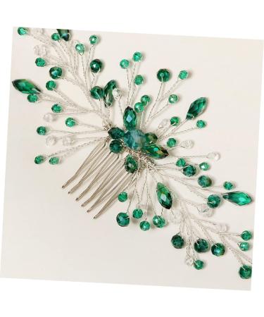 Angoily Bridal Rhinestone Comb Decorative Hair Clips for Women Womens Hair Accessories Women Hair Side Comb Wedding Hair Clips Baroque Side Rhinestones Green Crystal Bride Dress - Buy Online on GoSupps.com